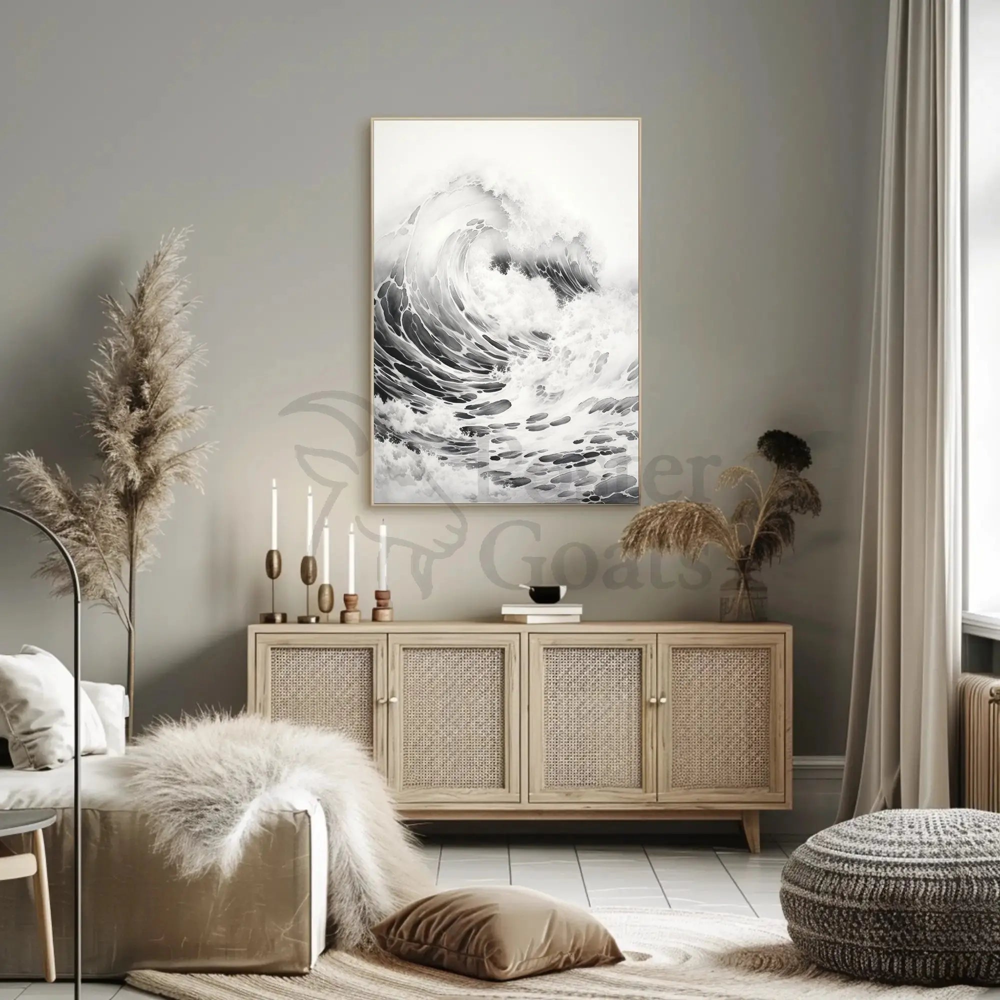 Mesmerizing Ocean Wave Art Piece Cultural Poster PosterGoat