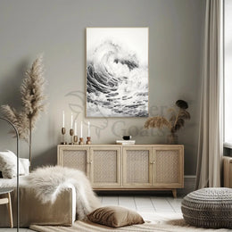 Mesmerizing Ocean Wave Art Piece Cultural Poster PosterGoat