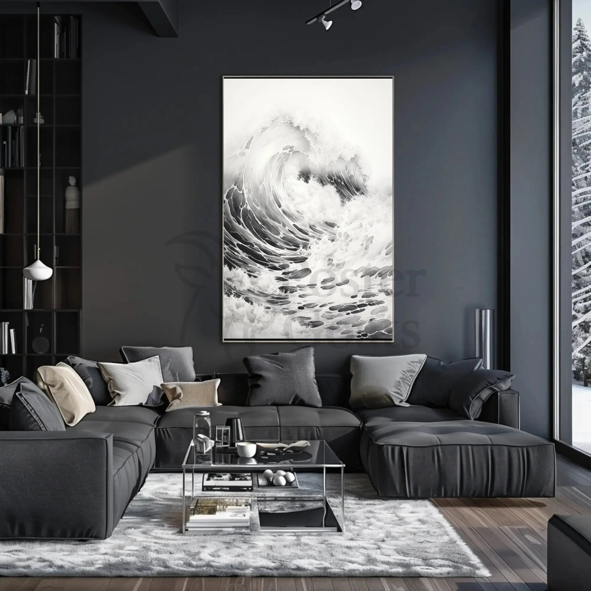 Mesmerizing Ocean Wave Art Piece Cultural Poster PosterGoat