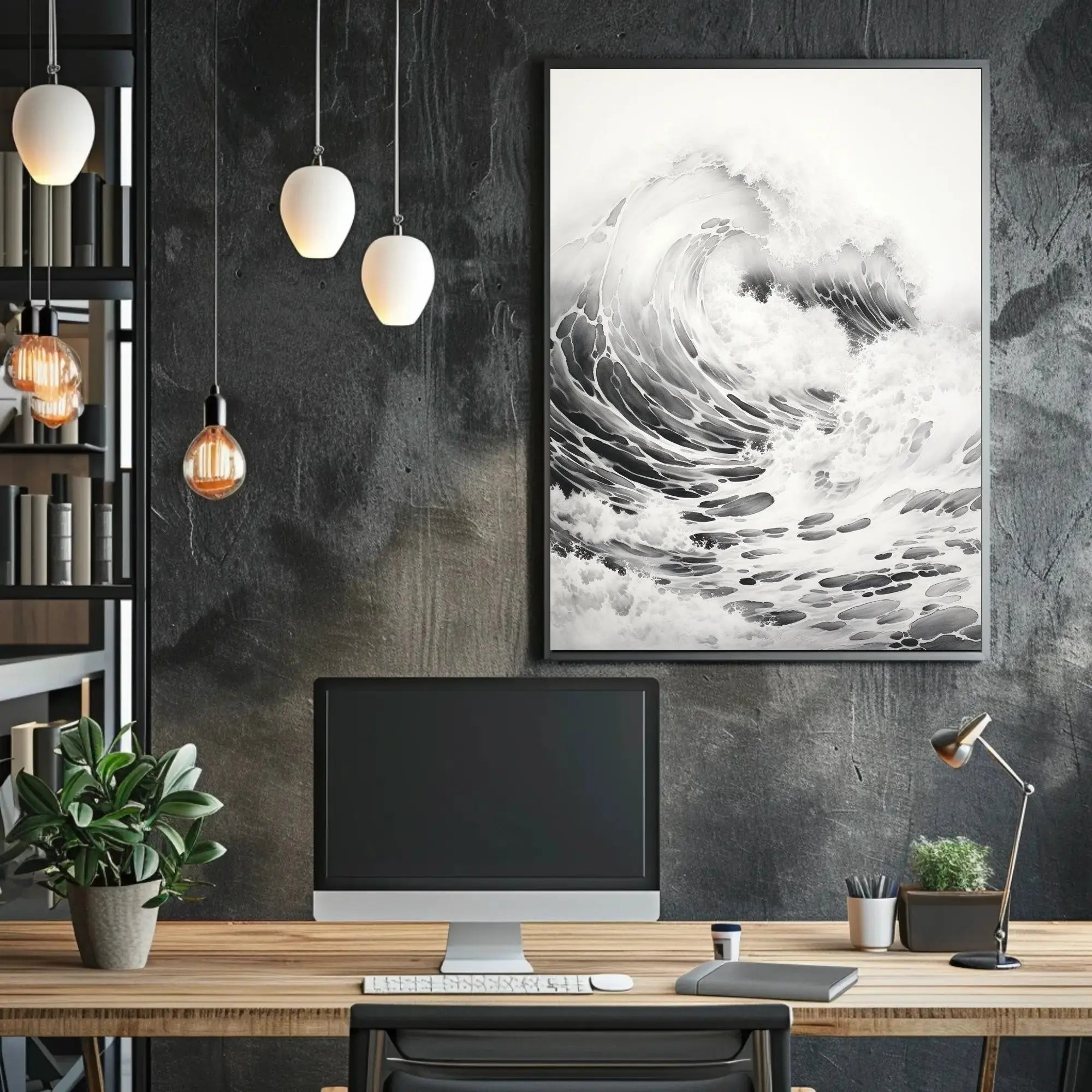 Mesmerizing Ocean Wave Art Piece Cultural Poster PosterGoat