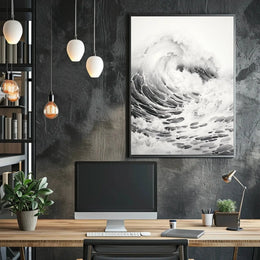 Mesmerizing Ocean Wave Art Piece Cultural Poster PosterGoat