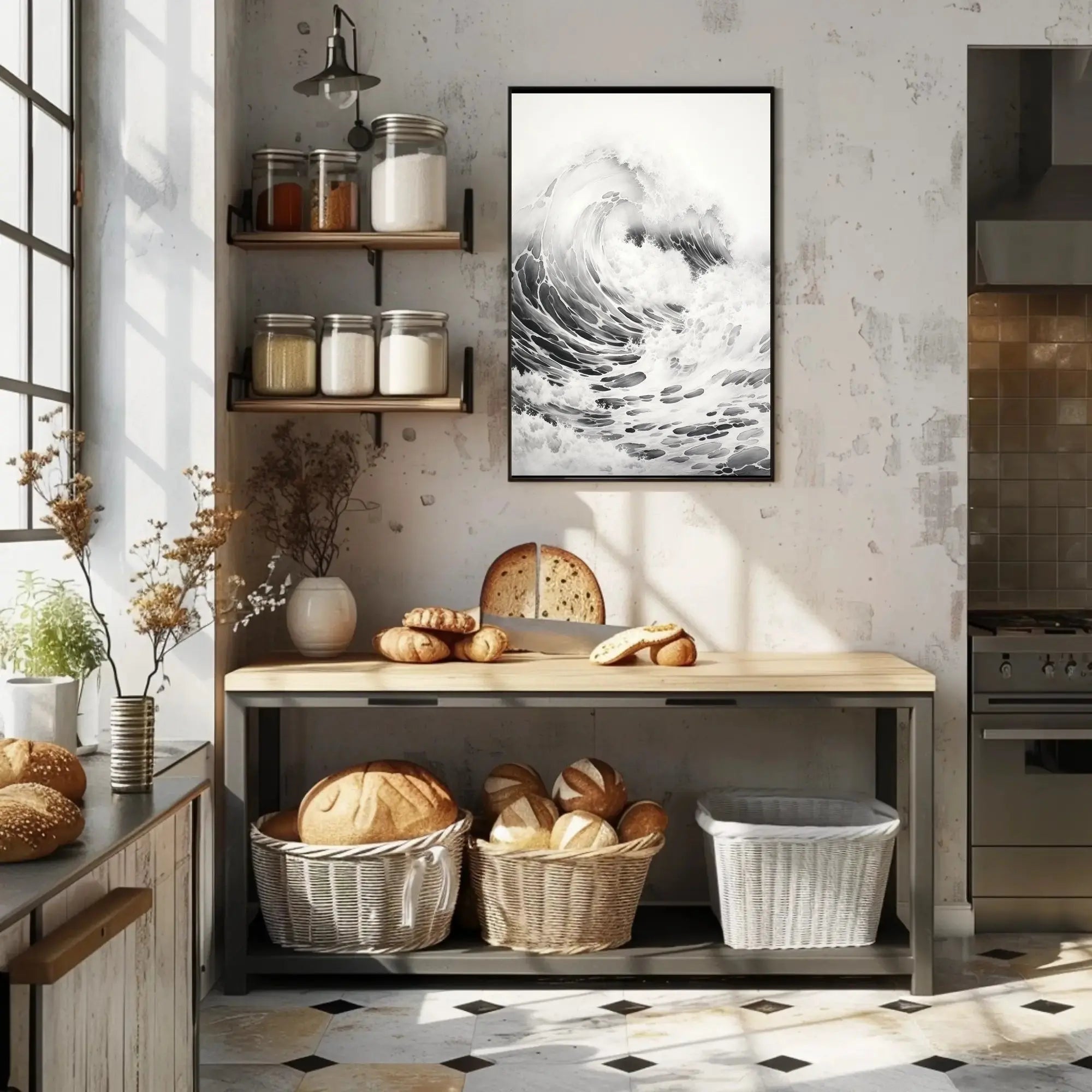 Mesmerizing Ocean Wave Art Piece Cultural Poster PosterGoat