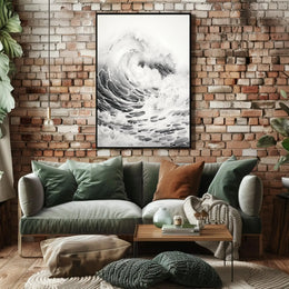 Mesmerizing Ocean Wave Art Piece Cultural Poster PosterGoat