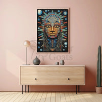 Mesoamerican Myth Meets Futuristic Sci-Fi Poster PosterGoat