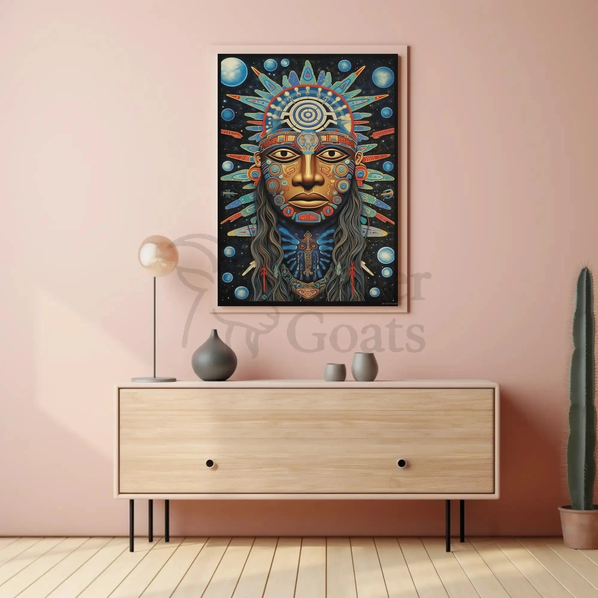 Mesoamerican Myth Meets Futuristic Sci-Fi Poster PosterGoat