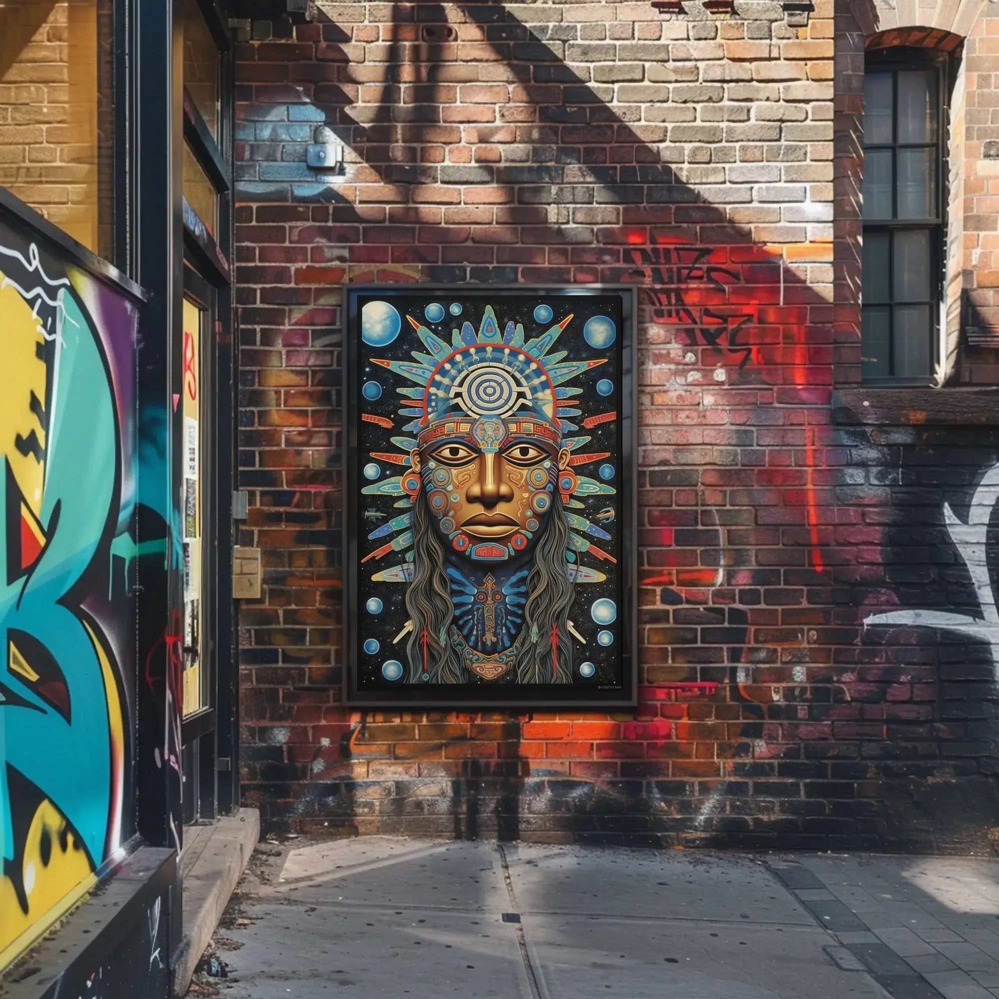 Mesoamerican Myth Meets Futuristic Sci-Fi Poster PosterGoat
