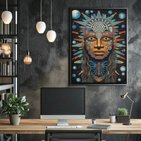 Mesoamerican Myth Meets Futuristic Sci-Fi Poster PosterGoat
