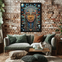 Mesoamerican Myth Meets Futuristic Sci-Fi Poster PosterGoat