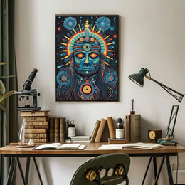 Mesoamerican Psychedelic Tribal Art Print - Abstract Poster PosterGoat