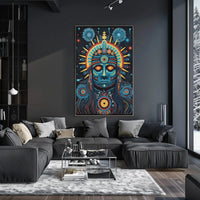 Mesoamerican Psychedelic Tribal Art Print - Abstract Poster PosterGoat