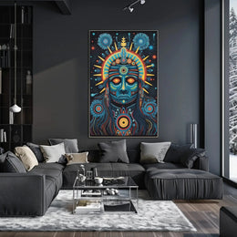 Mesoamerican Psychedelic Tribal Art Print - Abstract Poster PosterGoat