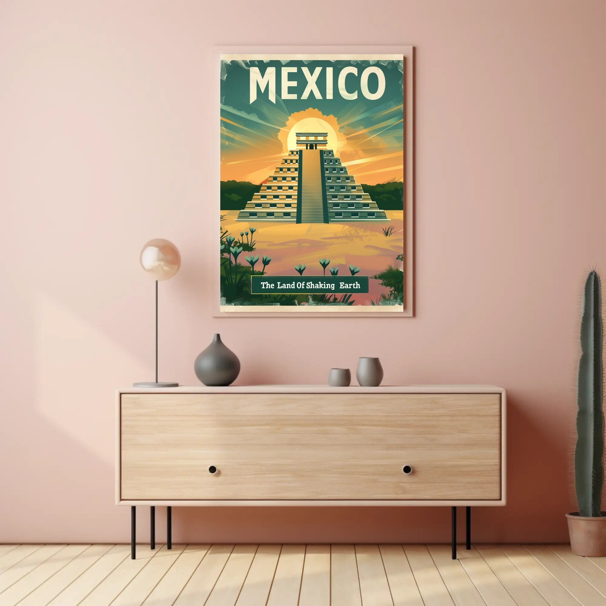 Mesoamerican Pyramid Adventure Travel Poster PosterGoat