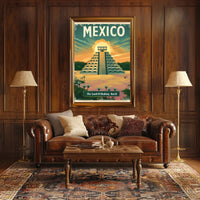 Mesoamerican Pyramid Adventure Travel Poster PosterGoat