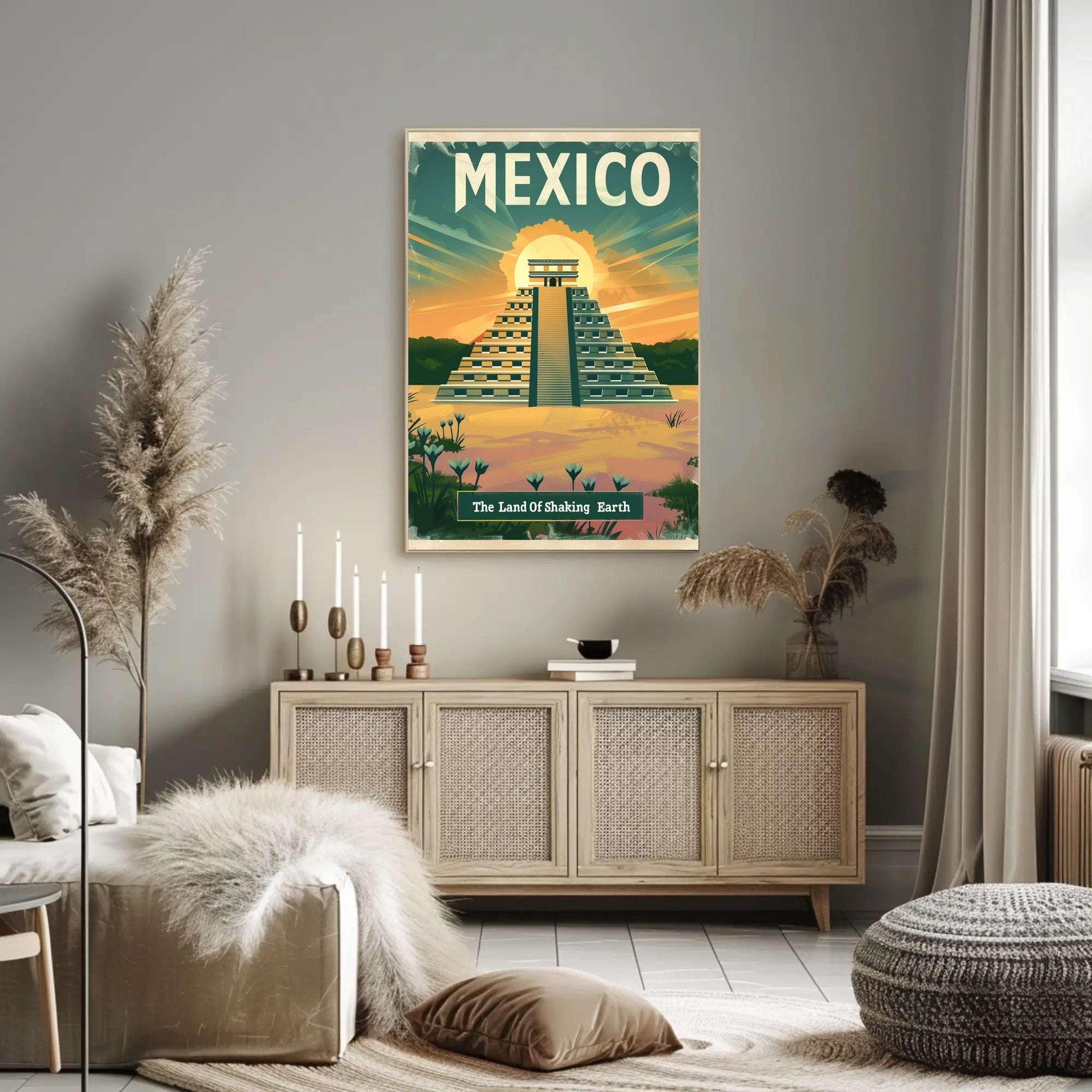 Mesoamerican Pyramid Adventure Travel Poster PosterGoat