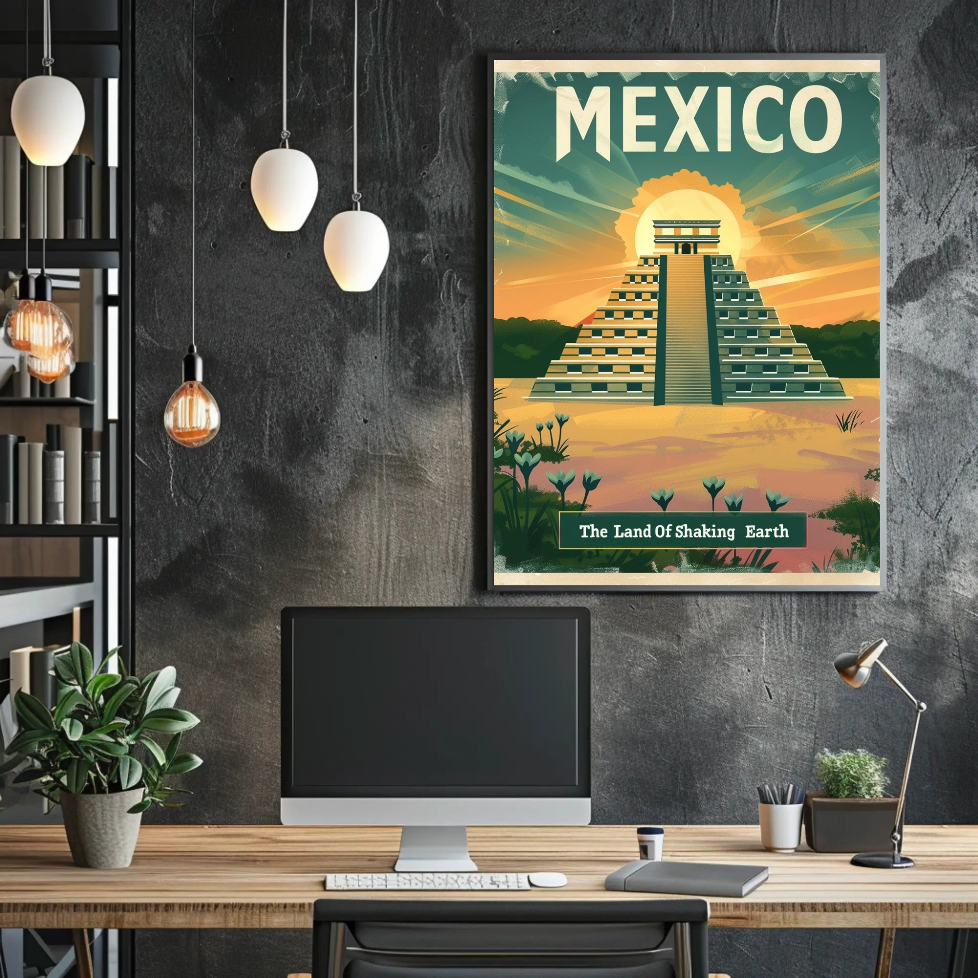 Mesoamerican Pyramid Adventure Travel Poster PosterGoat