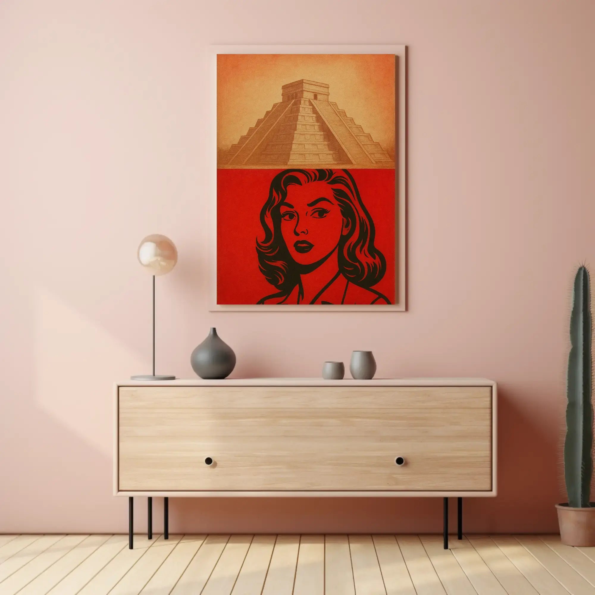 Mesoamerican Retro Adventure Pop Art Cultural Poster PosterGoat