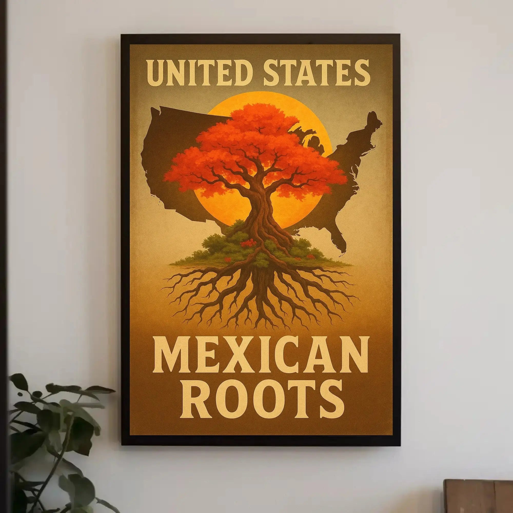 Mexican-American Heritage Tree of Life Cultural Poster PosterGoat