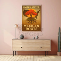 Mexican-American Heritage Tree of Life Cultural Poster PosterGoat