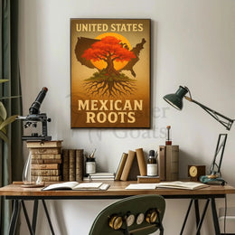 Mexican-American Heritage Tree of Life Cultural Poster PosterGoat
