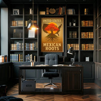 Mexican-American Heritage Tree of Life Cultural Poster PosterGoat