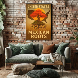 Mexican-American Heritage Tree of Life Cultural Poster PosterGoat