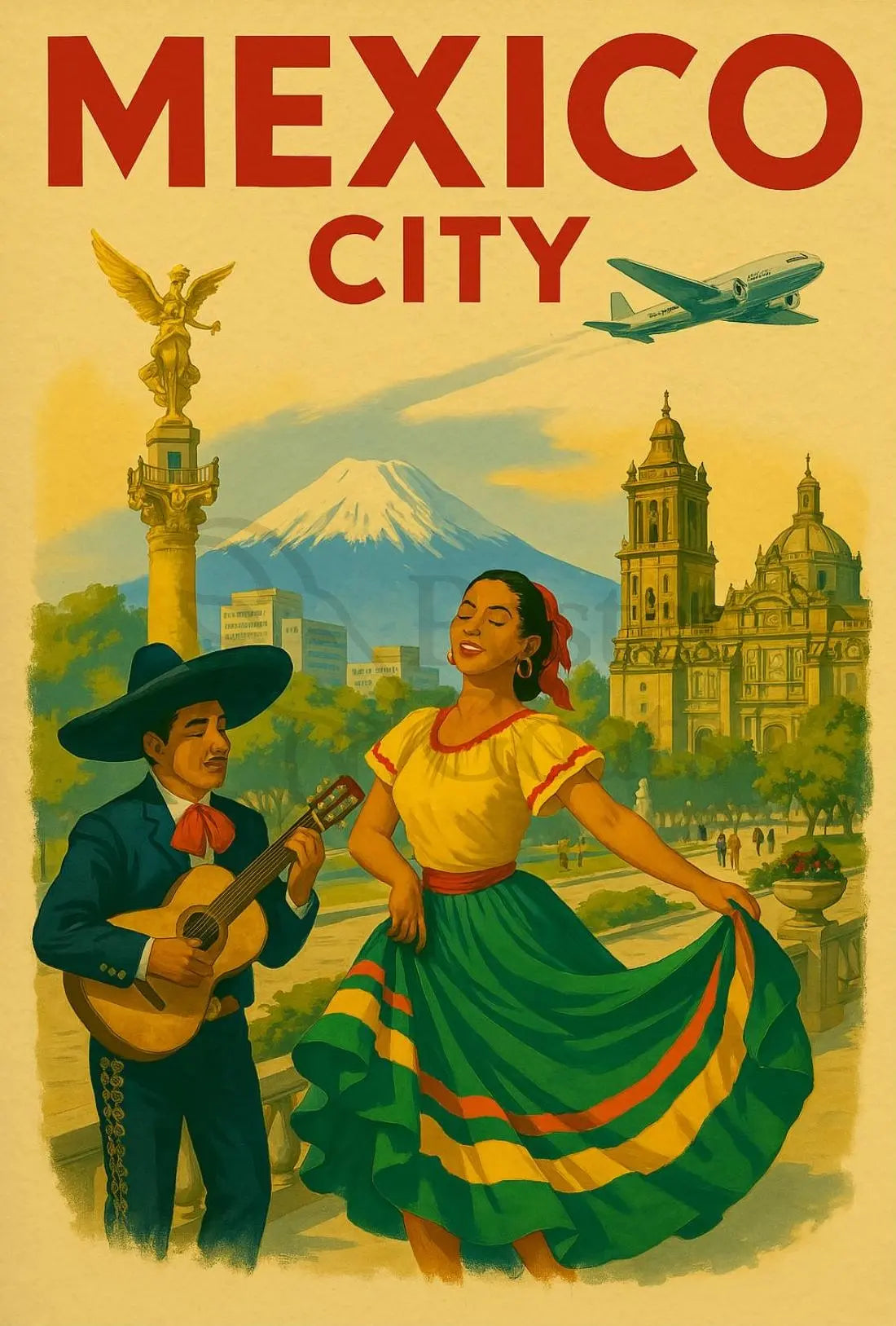 Mexico City Vintage Travel Adventure Travel Poster PosterGoat