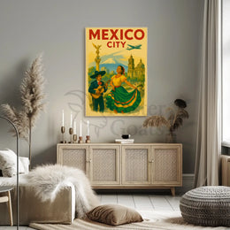Mexico City Vintage Travel Adventure Travel Poster PosterGoat