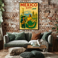 Mexico City Vintage Travel Adventure Travel Poster PosterGoat