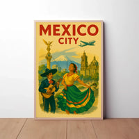 Mexico City Vintage Travel Adventure Travel Poster PosterGoat