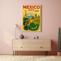 Mexico City Vintage Travel Adventure Travel Poster PosterGoat