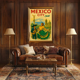 Mexico City Vintage Travel Adventure Travel Poster PosterGoat