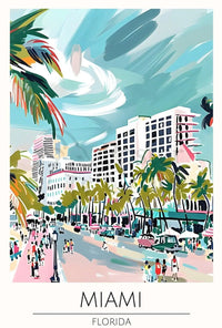 Miami Urban Vibe Travel Poster PosterGoat
