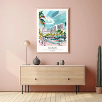 Miami Urban Vibe Travel Poster PosterGoat