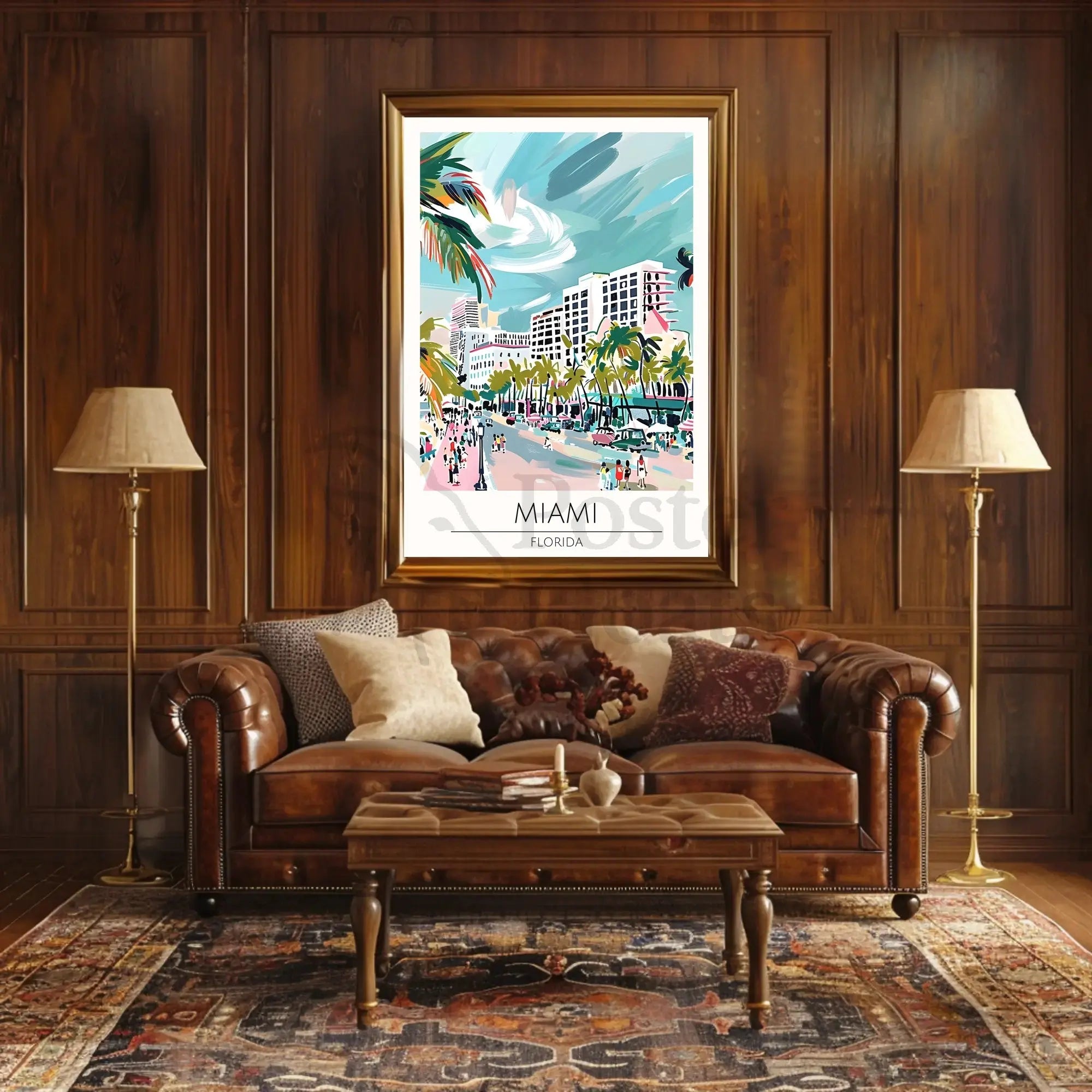 Miami Urban Vibe Travel Poster PosterGoat