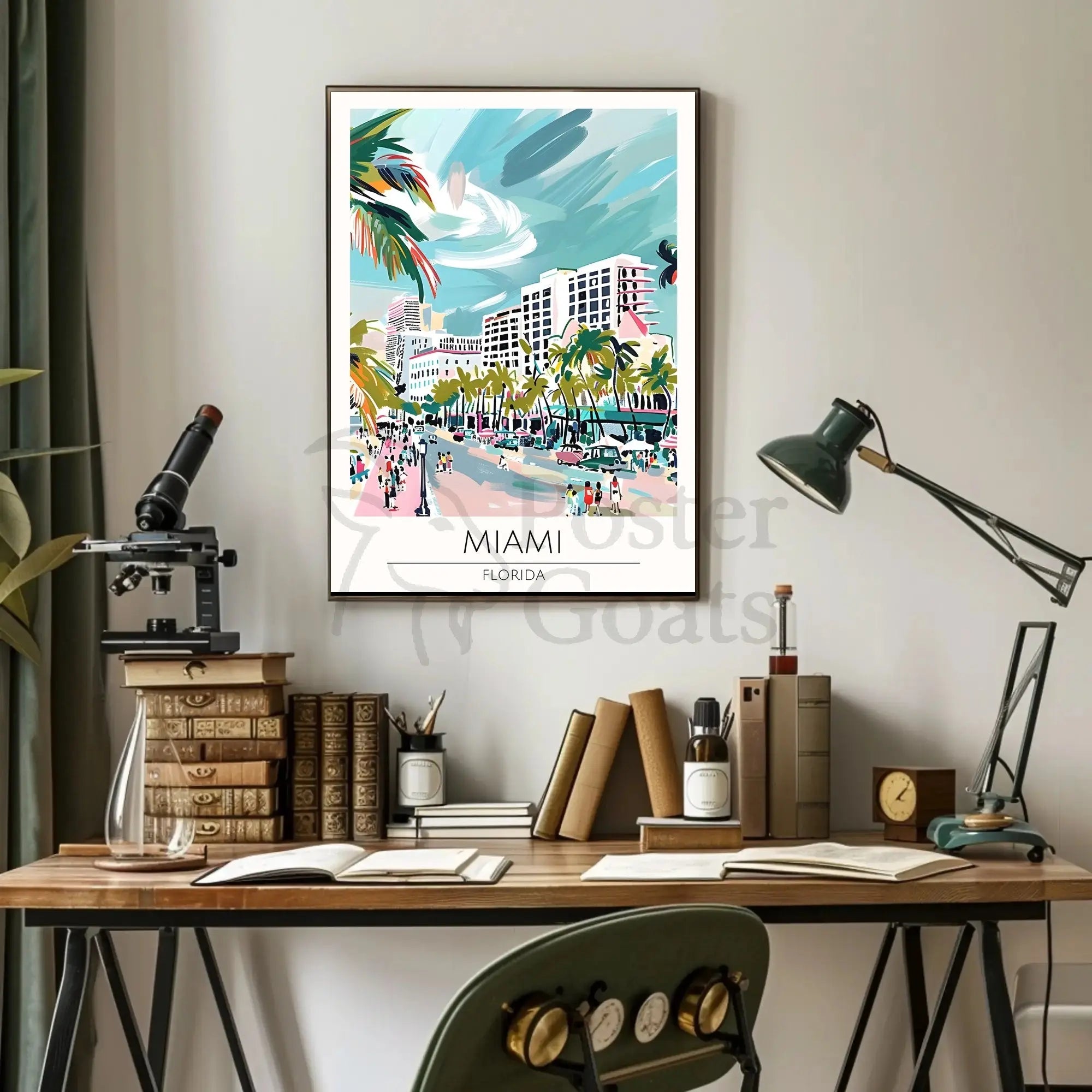 Miami Urban Vibe Travel Poster PosterGoat