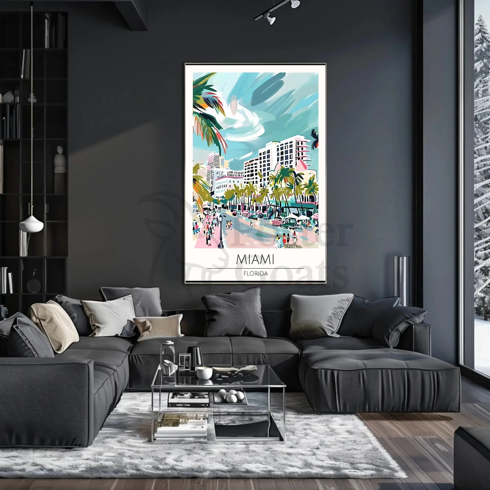 Miami Urban Vibe Travel Poster PosterGoat