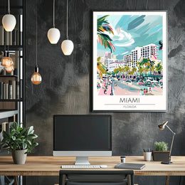 Miami Urban Vibe Travel Poster PosterGoat