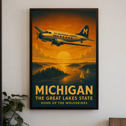 Michigan Adventure Awaits Travel Poster PosterGoat
