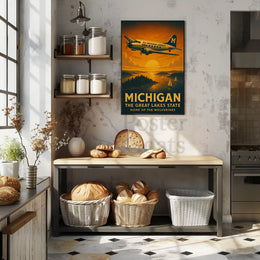 Michigan Adventure Awaits Travel Poster PosterGoat