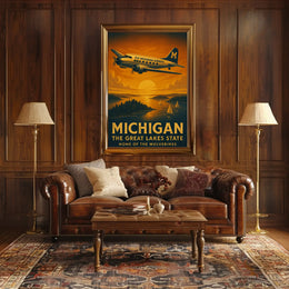 Michigan Adventure Awaits Travel Poster PosterGoat