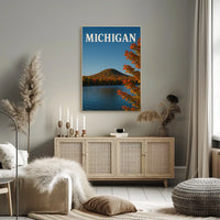 Michigan Autumn Scenic View Travel Poster PosterGoat