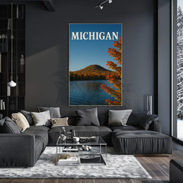 Michigan Autumn Scenic View Travel Poster PosterGoat