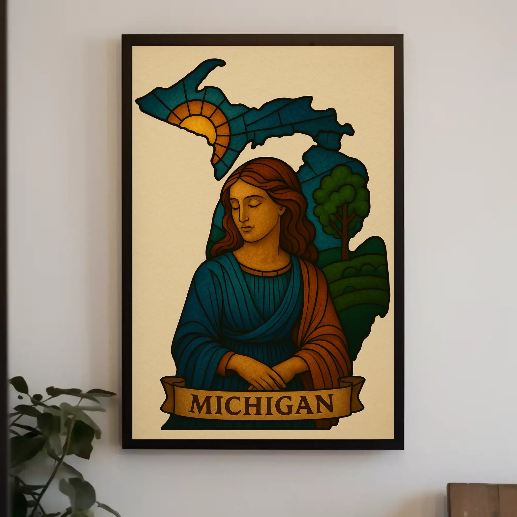 Michigan Elegance Renaissance Style Scenic Travel Poster PosterGoat