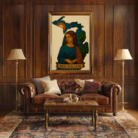 Michigan Elegance Renaissance Style Scenic Travel Poster PosterGoat