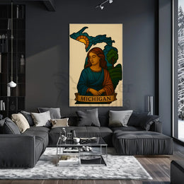 Michigan Elegance Renaissance Style Scenic Travel Poster PosterGoat
