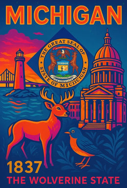 Michigan Heritage Art: Vibrant Cultural or Heritage Poster PosterGoat