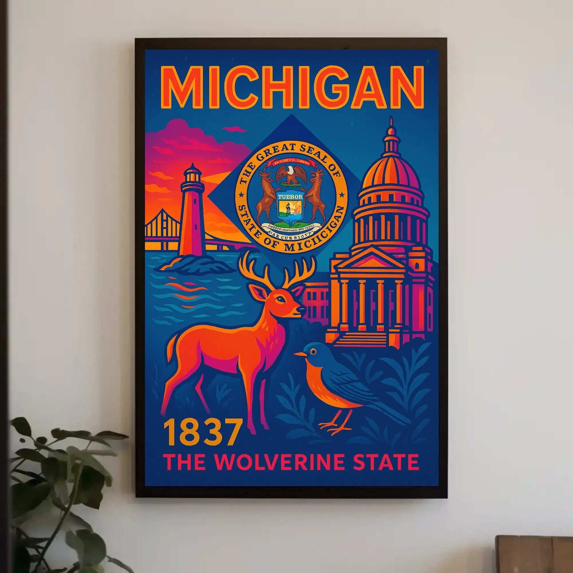 Michigan Heritage Art: Vibrant Cultural or Heritage Poster PosterGoat