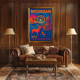 Michigan Heritage Art: Vibrant Cultural or Heritage Poster PosterGoat