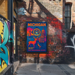 Michigan Heritage Art: Vibrant Cultural or Heritage Poster PosterGoat