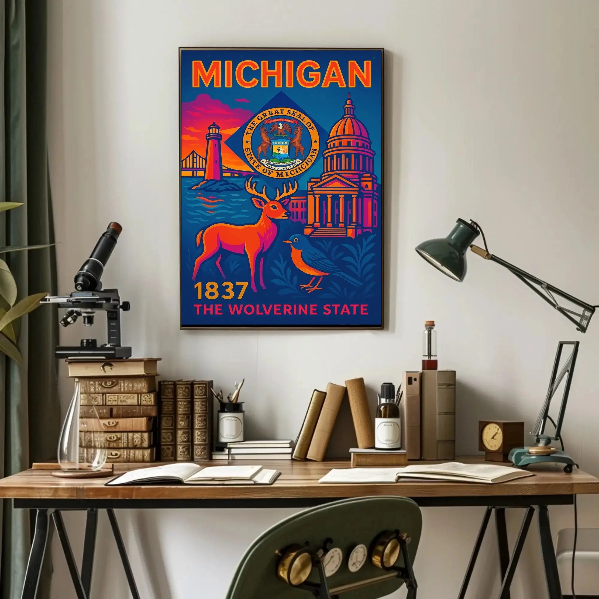 Michigan Heritage Art: Vibrant Cultural or Heritage Poster PosterGoat